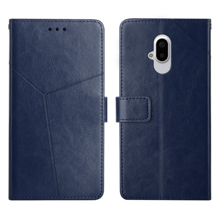 For Fujitsu Arrows F-52B Y Stitching Horizontal Flip Leather Phone Case