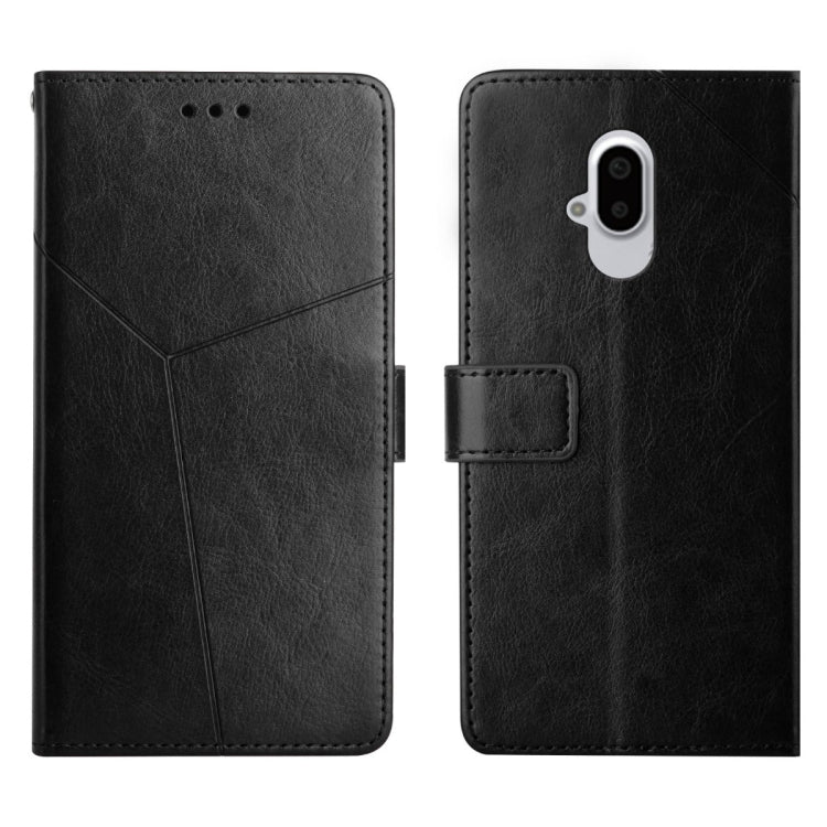 For Fujitsu Arrows F-52B Y Stitching Horizontal Flip Leather Phone Case