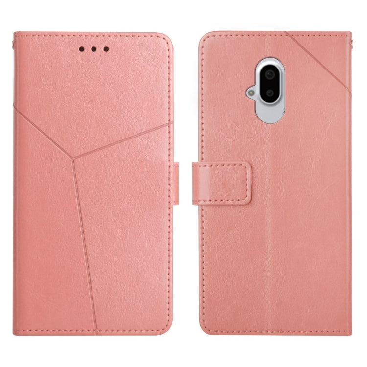 For Fujitsu Arrows F-52B Y Stitching Horizontal Flip Leather Phone Case