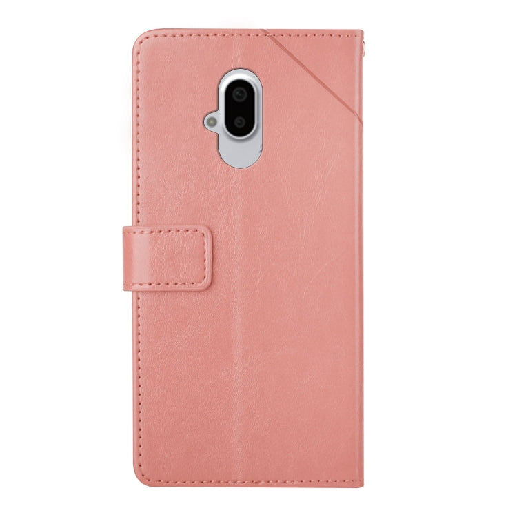 For Fujitsu Arrows F-52B Y Stitching Horizontal Flip Leather Phone Case