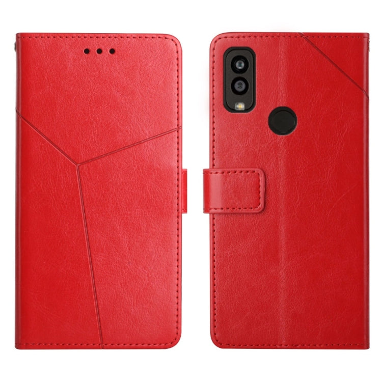 For Kyocera Android One S9 Y Stitching Horizontal Flip Leather Phone Case