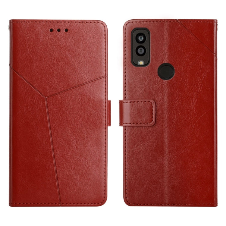 For Kyocera Android One S9 Y Stitching Horizontal Flip Leather Phone Case