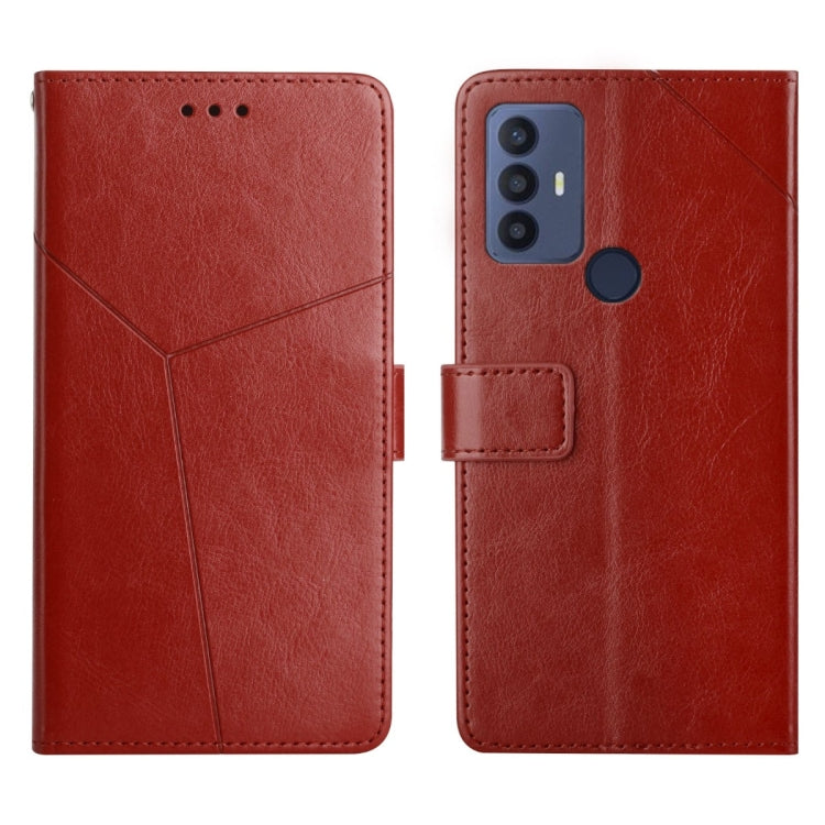 For Sharp Aquos V6 / V6 Plus Y Stitching Horizontal Flip Leather Phone Case