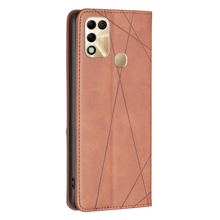 For Infinix Hot 11 Play/Hot 10 Play Prismatic Invisible Magnetic Leather Phone Case