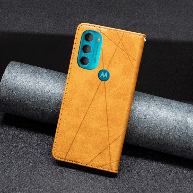 For Motorola Moto G71 5G Prismatic Invisible Magnetic Leather Phone Case