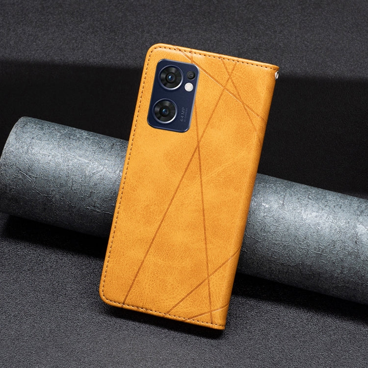 For OPPO Reno7 5G/Find X5 Lite Prismatic Invisible Magnetic Leather Phone Case