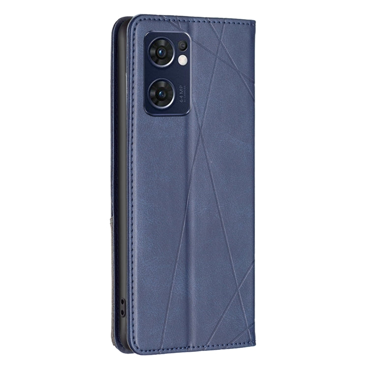 For OPPO Reno7 5G/Find X5 Lite Prismatic Invisible Magnetic Leather Phone Case