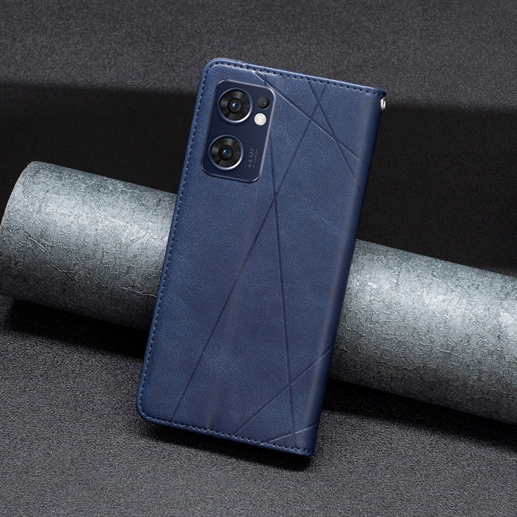 For OPPO Reno7 5G/Find X5 Lite Prismatic Invisible Magnetic Leather Phone Case