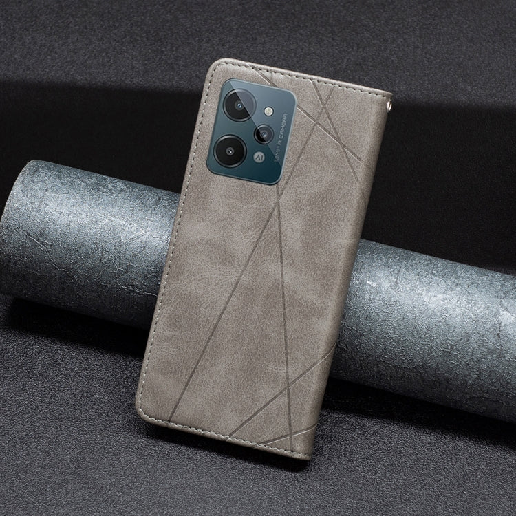 For OPPO Realme C31 Prismatic Invisible Magnetic Leather Phone Case