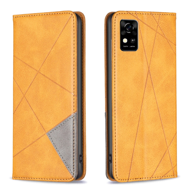 For ZTE Blade  A31 Prismatic Invisible Magnetic Leather Phone Case