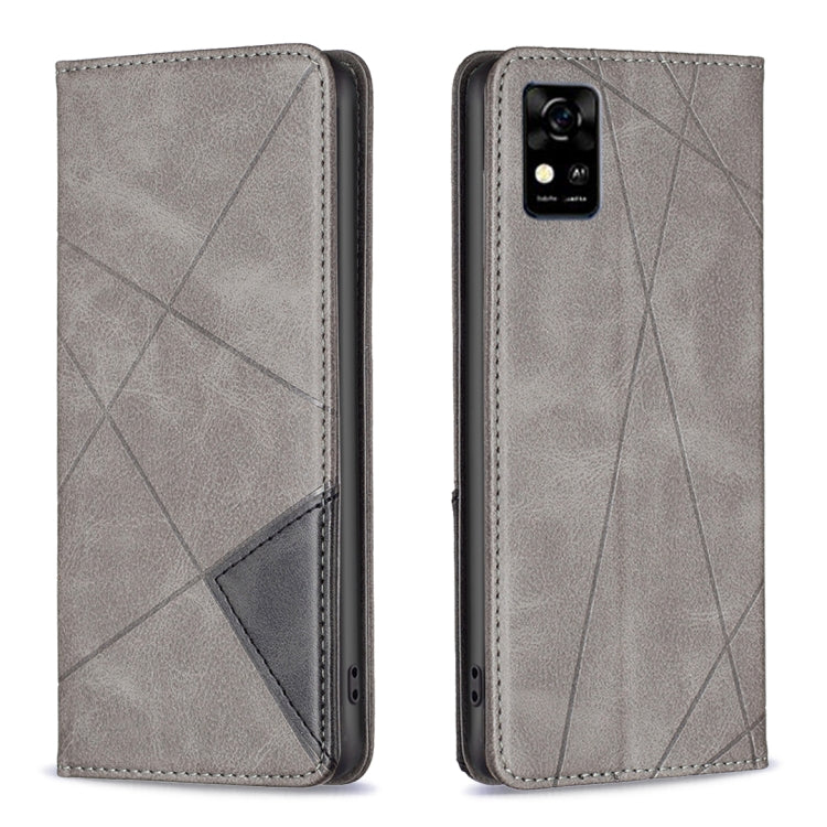 For ZTE Blade  A31 Prismatic Invisible Magnetic Leather Phone Case
