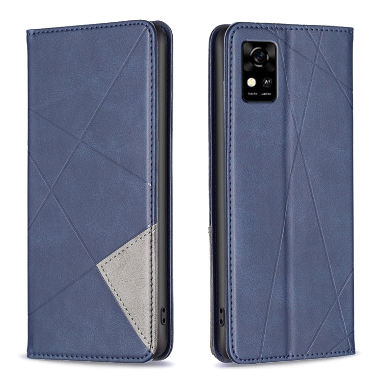 For ZTE Blade  A31 Prismatic Invisible Magnetic Leather Phone Case