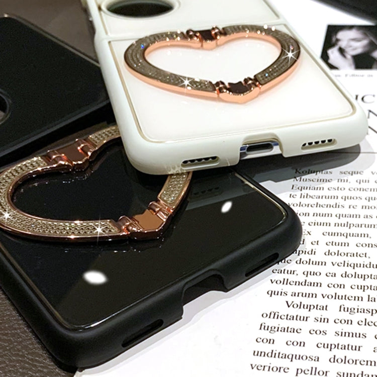 For Huawei P50 Pocket Diamond Heart Holder Phone Case