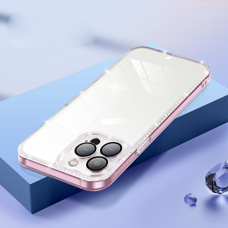 For iPhone 12 Pro Diamond Lens Protector Glass Phone Case