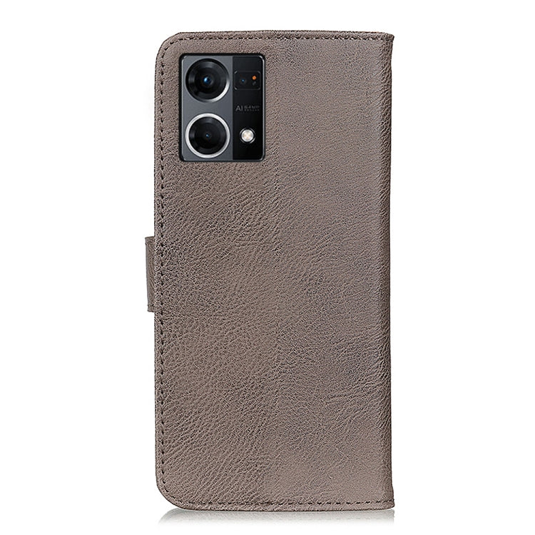 For OPPO Reno7 4G / F21 Pro 4G KHAZNEH Cowhide Texture Horizontal Flip Leather Phone Case