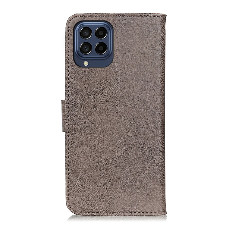 For Samsung Galaxy M53 5G KHAZNEH Cowhide Texture Horizontal Flip Leather Phone Case