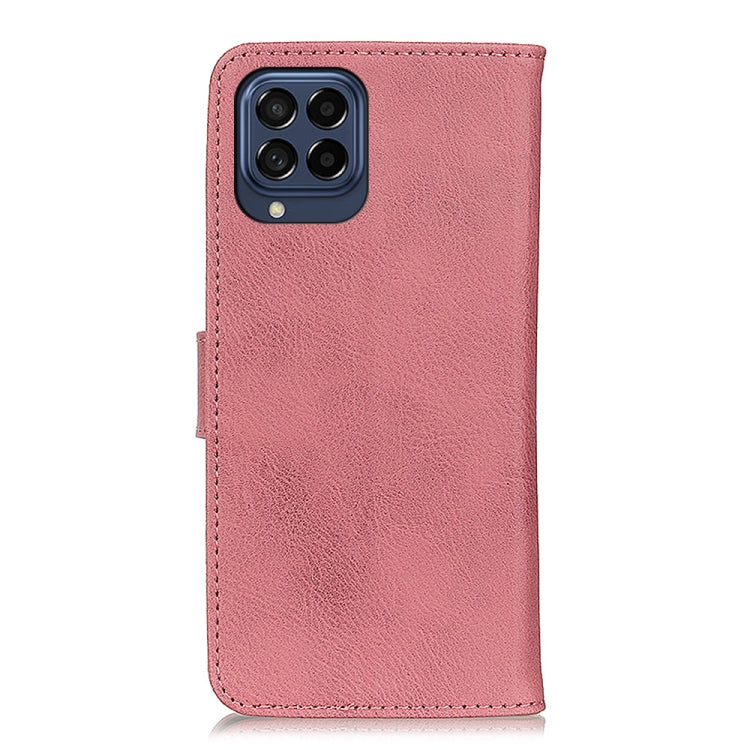 For Samsung Galaxy M53 5G KHAZNEH Cowhide Texture Horizontal Flip Leather Phone Case