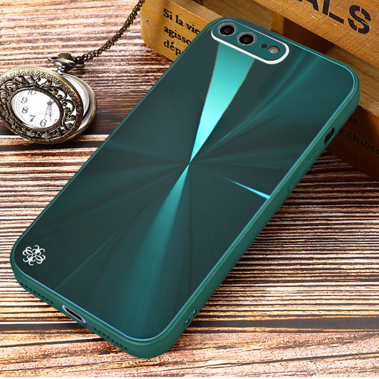 CD Texture TPU + Tempered Glass Phone Case For iPhone 8 Plus / 7 Plus