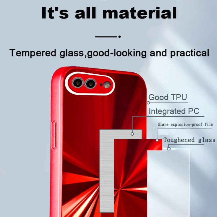 CD Texture TPU + Tempered Glass Phone Case For iPhone 8 Plus / 7 Plus
