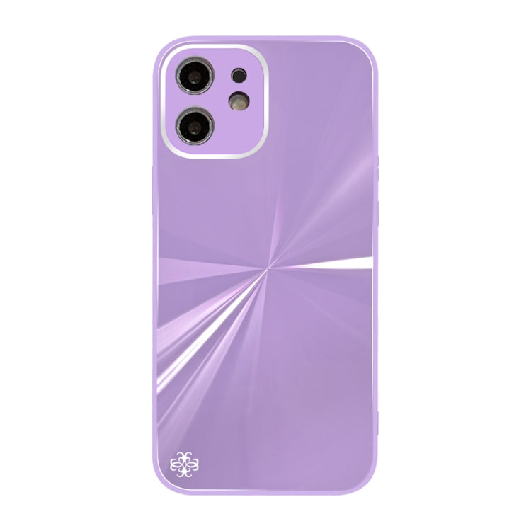 For iPhone 12 CD Texture TPU + Tempered Glass Phone Case