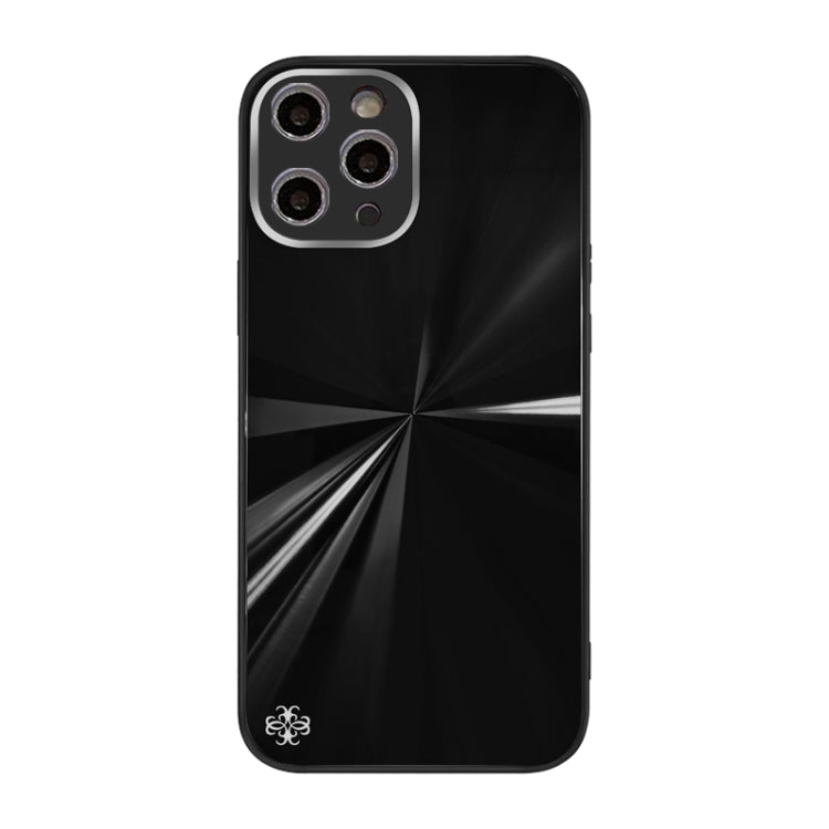 For iPhone 12 Pro Max CD Texture TPU + Tempered Glass Phone Case