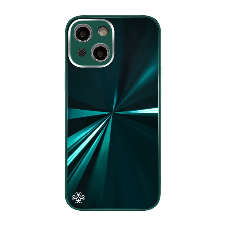 For iPhone 13 CD Texture TPU + Tempered Glass Phone Case