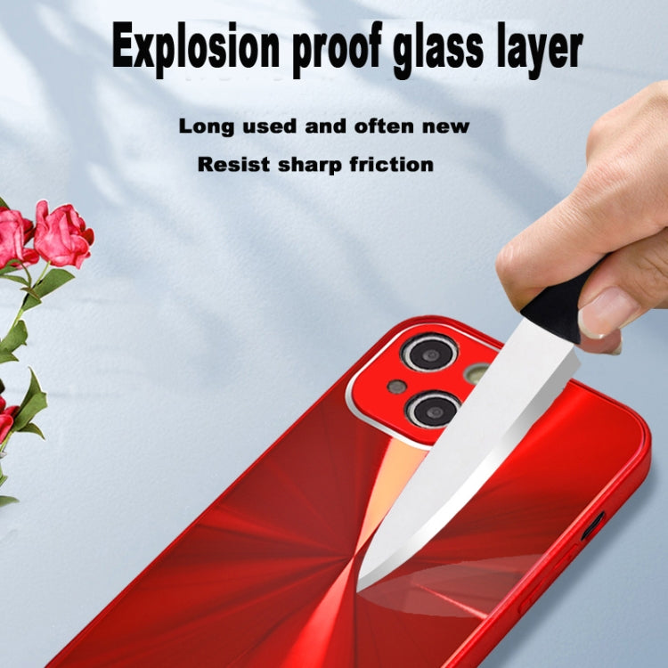 For iPhone 13 CD Texture TPU + Tempered Glass Phone Case