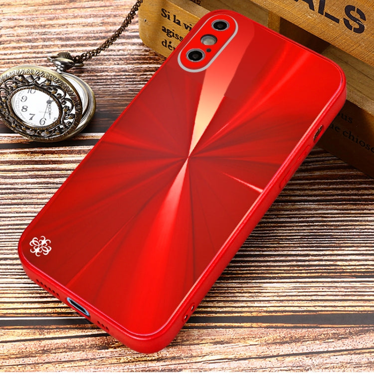 For iPhone X / XS CD Texture TPU + Tempered Glass Phone Case