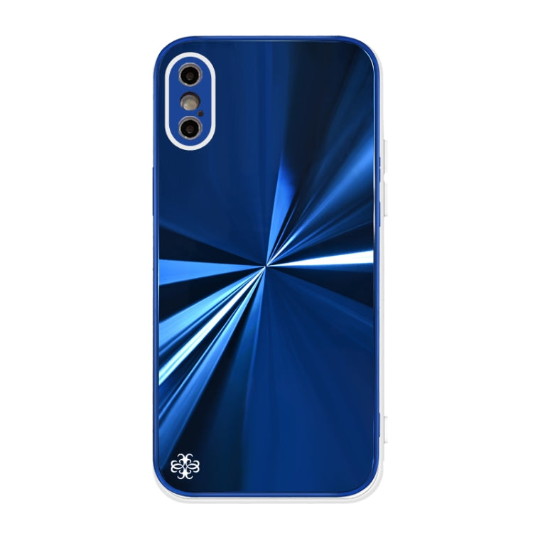 For iPhone X / XS CD Texture TPU + Tempered Glass Phone Case