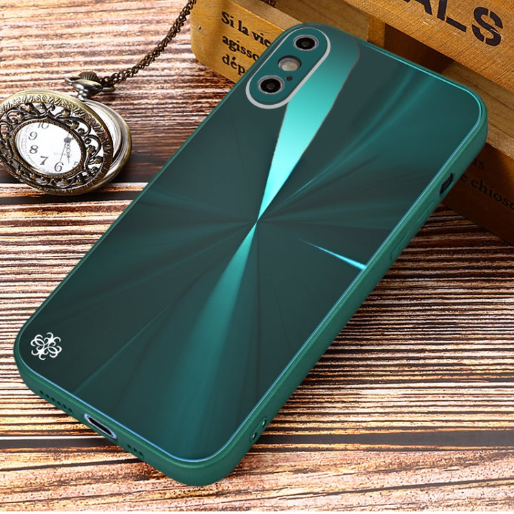 For iPhone X / XS CD Texture TPU + Tempered Glass Phone Case