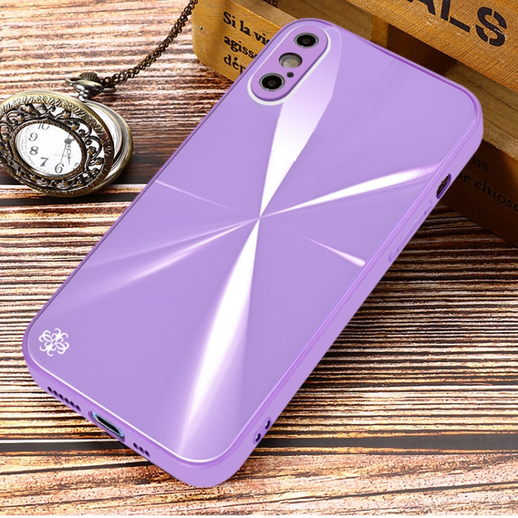 For iPhone X / XS CD Texture TPU + Tempered Glass Phone Case