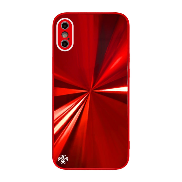 For iPhone XS Max CD Texture TPU + Tempered Glass Phone Case