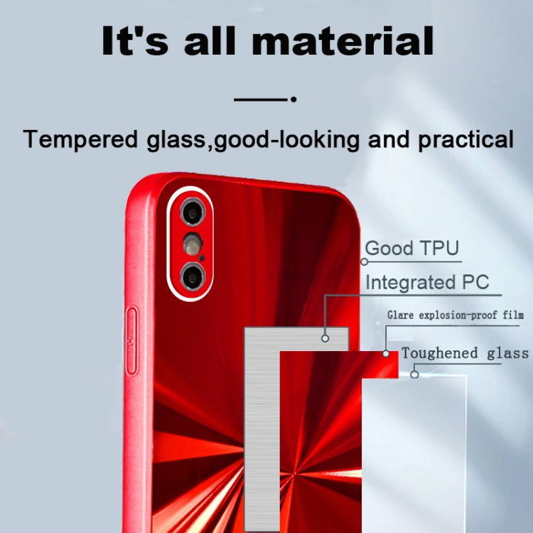 For iPhone XS Max CD Texture TPU + Tempered Glass Phone Case
