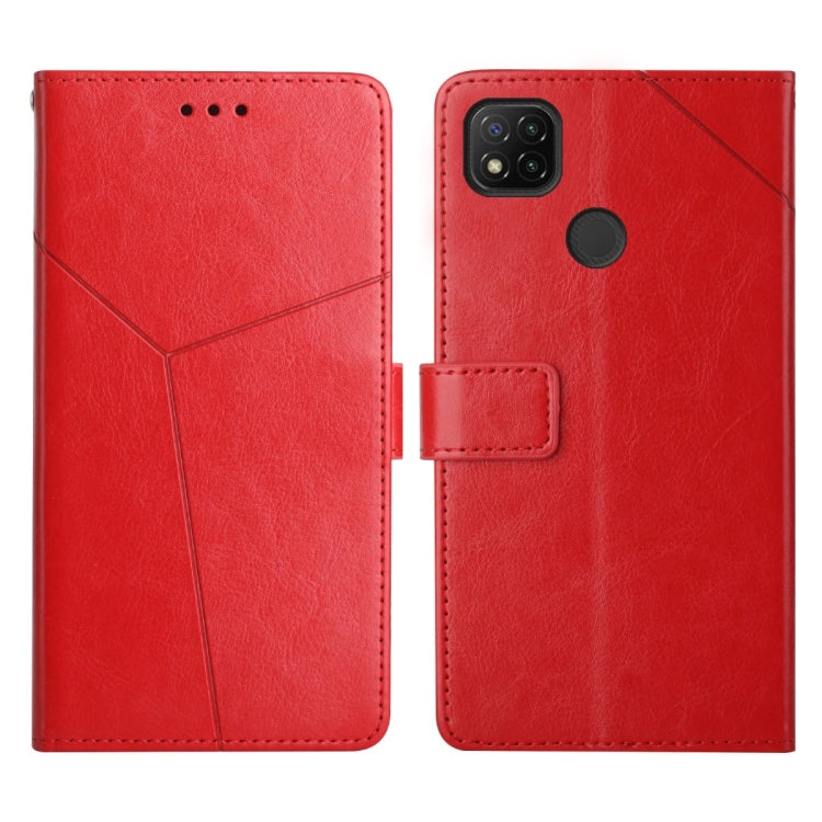 For Xiaomi Redmi 9C Y Stitching Horizontal Flip Leather Phone Case