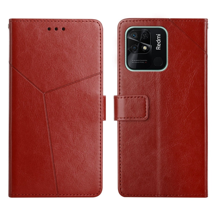 For Xiaomi Redmi 10C Y Stitching Horizontal Flip Leather Phone Case