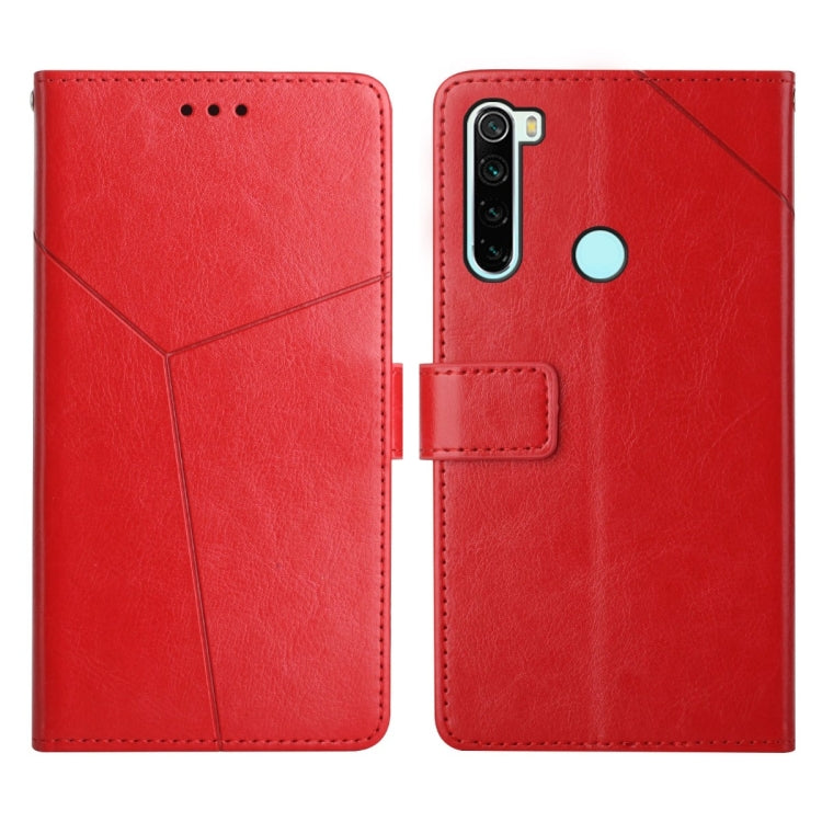 For Xiaomi Redmi Note 8T Y Stitching Horizontal Flip Leather Phone Case