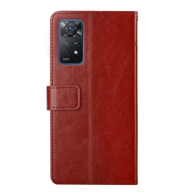 For Xiaomi Redmi Note 11 Pro Global Y Stitching Horizontal Flip Leather Phone Case