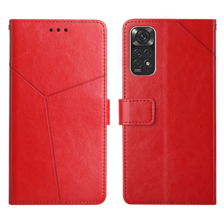 For Xiaomi Redmi Note 11 Global Y Stitching Horizontal Flip Leather Phone Case
