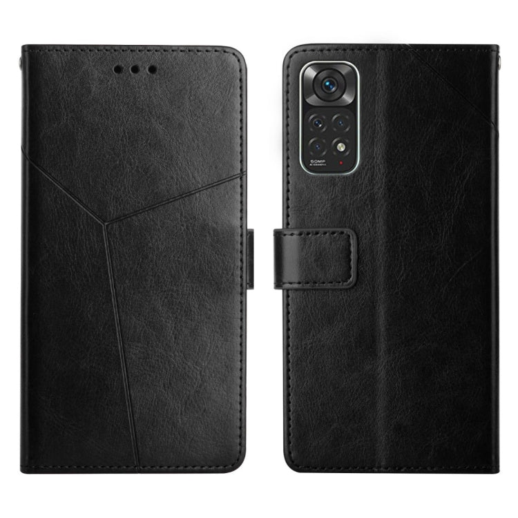For Xiaomi Redmi Note 11 Global Y Stitching Horizontal Flip Leather Phone Case