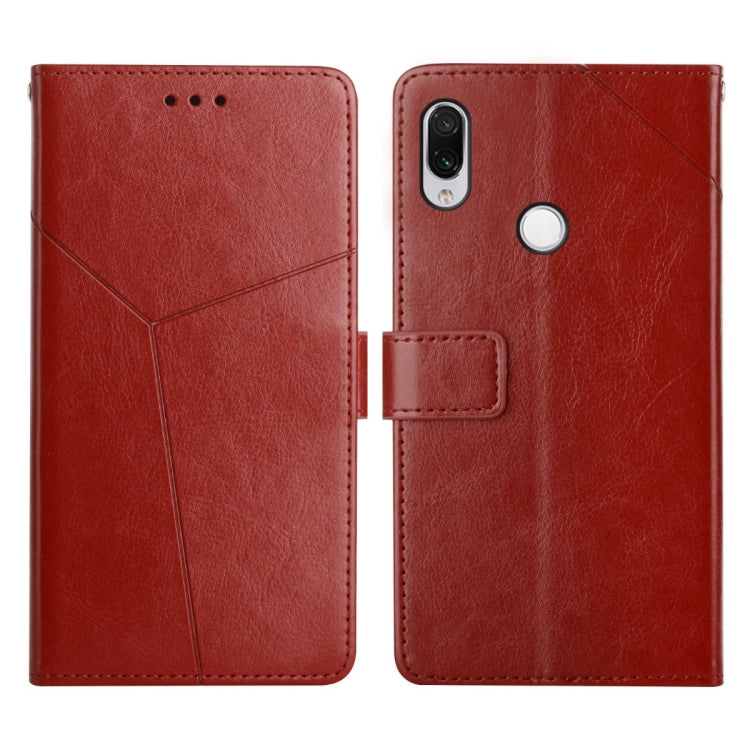 For Xiaomi Redmi Note 7 / Note 7 Pro Y Stitching Horizontal Flip Leather Phone Case