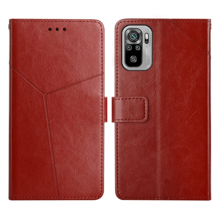 For Xiaomi Redmi Note 10 4G Y Stitching Horizontal Flip Leather Phone Case