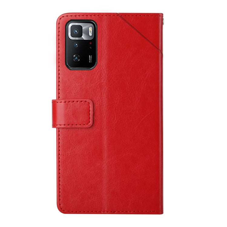 For Xiaomi Redmi Note 10 Pro 5G / Poco X3 GT Y Stitching Horizontal Flip Leather Phone Case