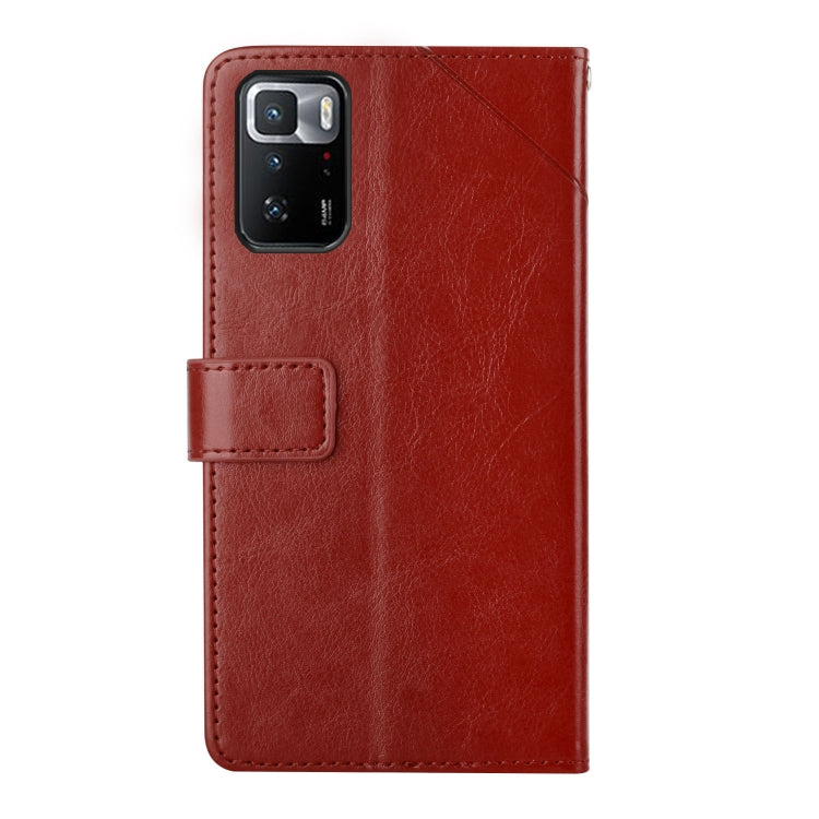 For Xiaomi Redmi Note 10 Pro 5G / Poco X3 GT Y Stitching Horizontal Flip Leather Phone Case
