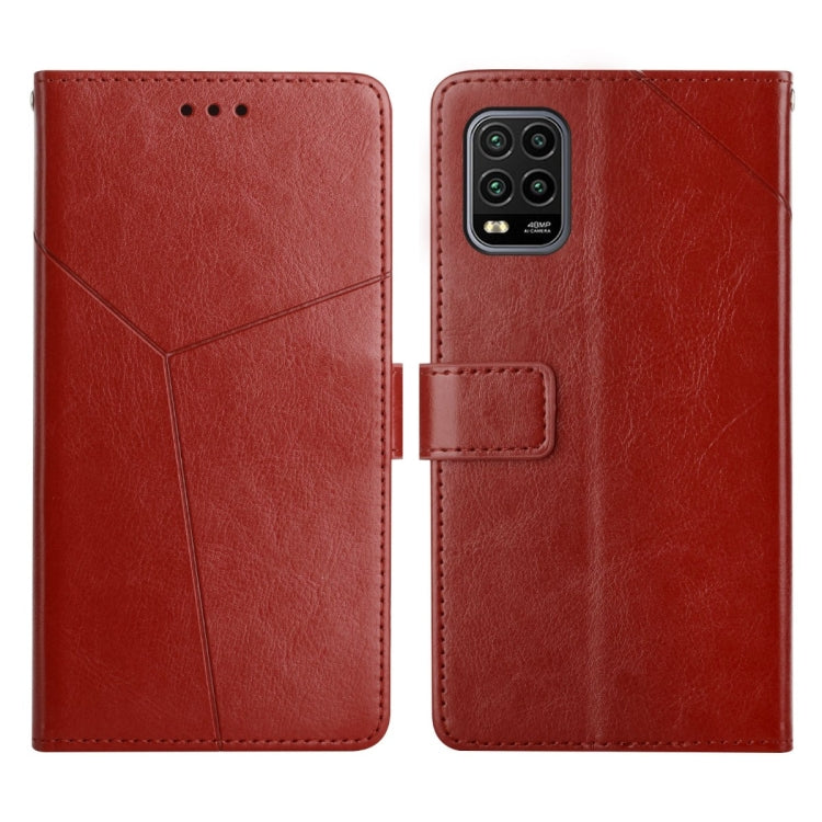For Xiaomi Mi 10 Lite 5G Y Stitching Horizontal Flip Leather Phone Case