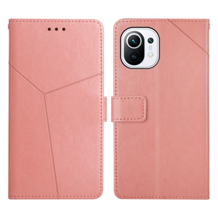 For Xiaomi Mi 11 Lite Y Stitching Horizontal Flip Leather Phone Case