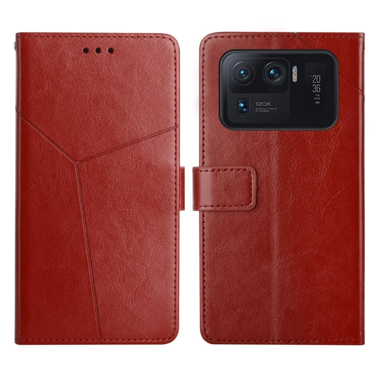 For Xiaomi Mi 11 Ultra Y Stitching Horizontal Flip Leather Phone Case
