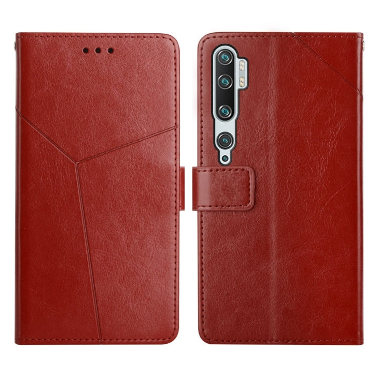 For Xiaomi Mi Note 10 Y Stitching Horizontal Flip Leather Phone Case