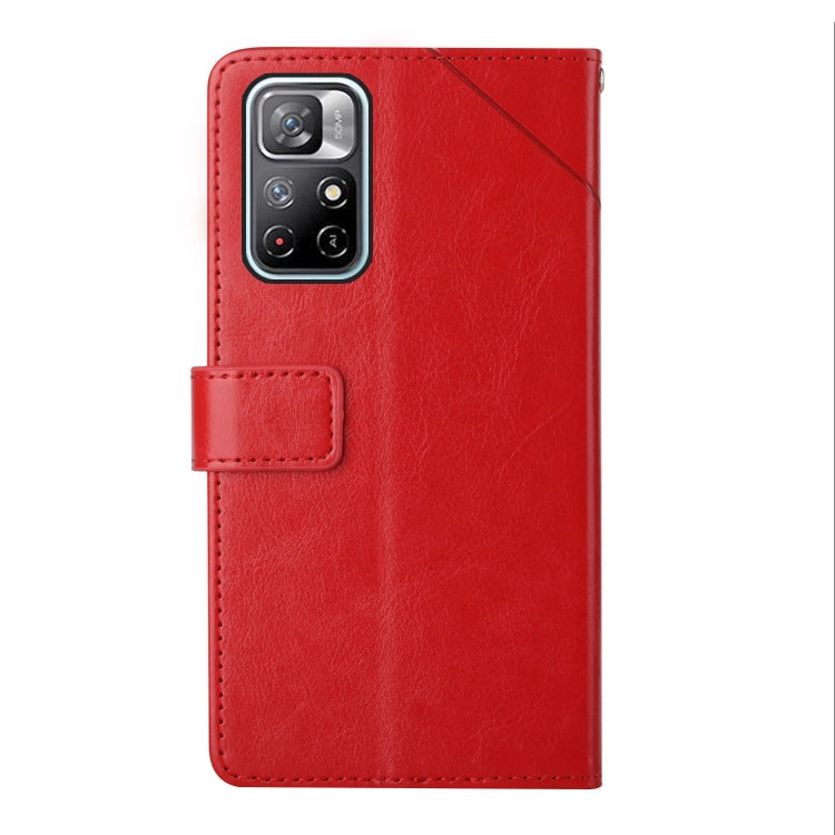 For Xiaomi Poco M4 Pro 5G Y Stitching Horizontal Flip Leather Phone Case