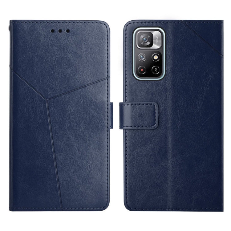 For Xiaomi Poco M4 Pro 5G Y Stitching Horizontal Flip Leather Phone Case
