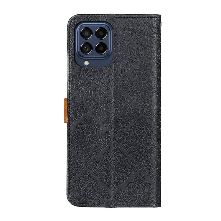 For Samsung Galaxy M53 5G European Floral Embossed Leather Phone Case